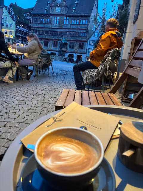 a cappuccino in Tübingen · Germany, a 13