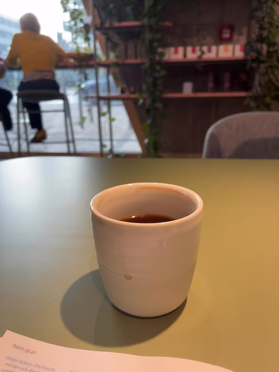 a cappuccino in Tübingen · Germany, an 8