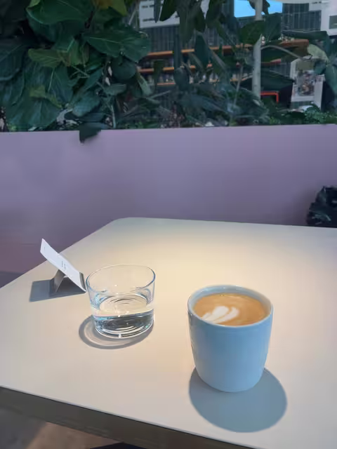 a cappuccino in Tübingen · Germany, an 8